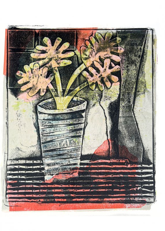 09 BFD, monoprint, collage