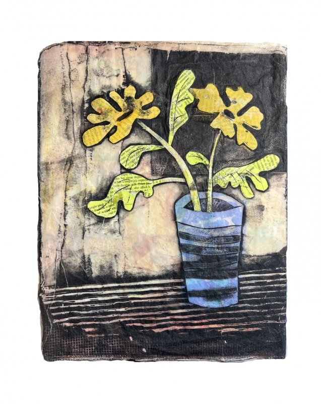 21 BFD, monoprint, collage