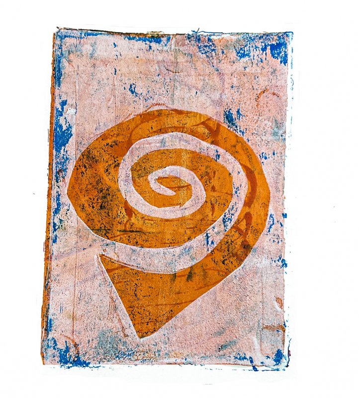 09 Mark Zamiara, layered print with stencil