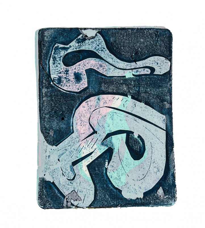 13 Ronda Johns, layered print with stencils