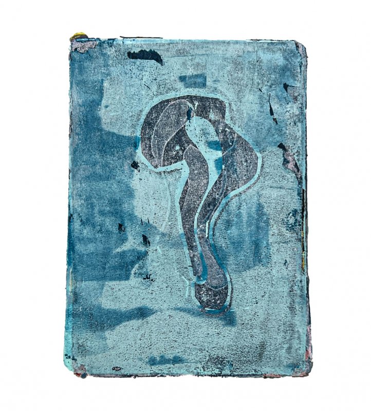 14 Ronda Johns, layered print with stencil