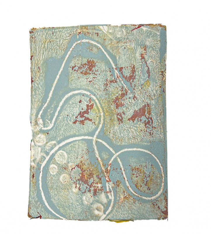 15 Emilie Marks, layered print with string