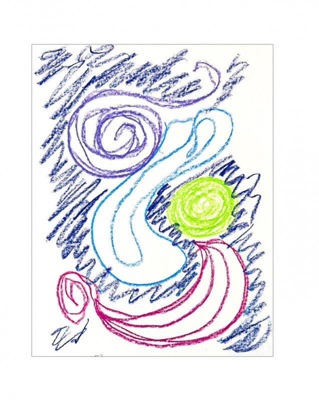 48 Shawn Dahlstrom, oil pastel drawing