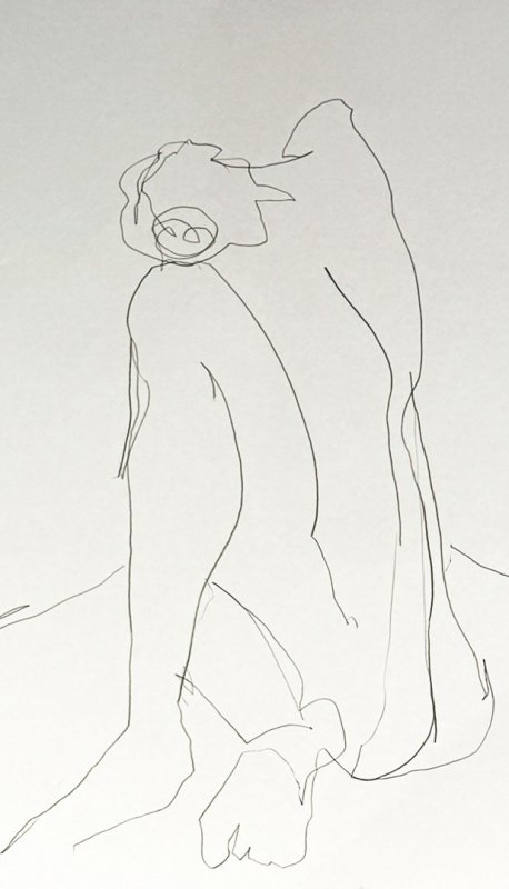 13 March, improvisational drawing, one minute gesture drawing